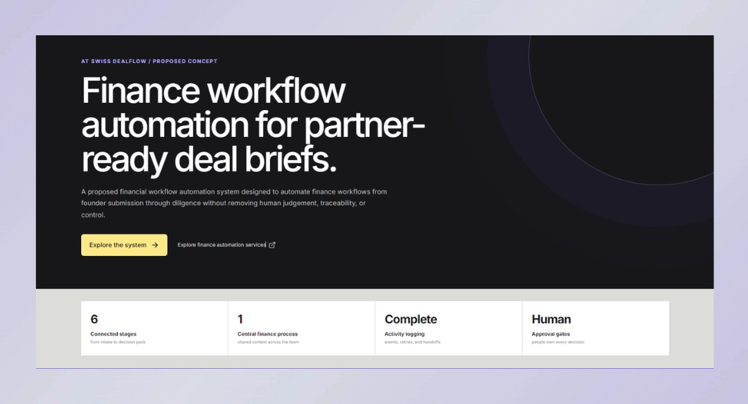AT Swiss Ventures interface screenshot 1