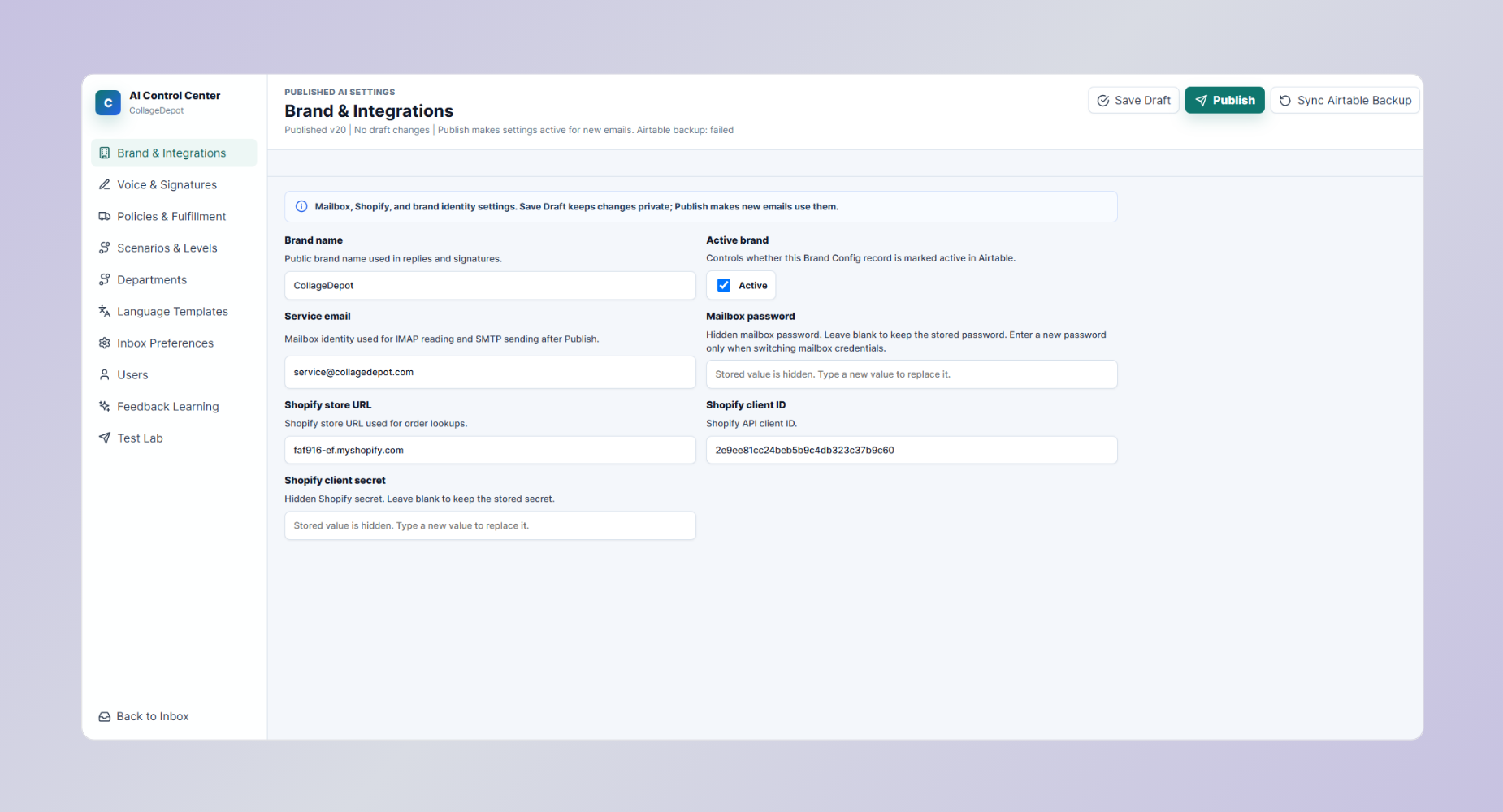 CollageDepot interface screenshot 2