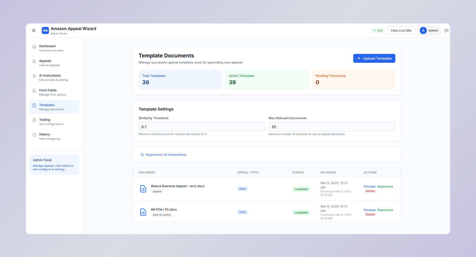 Amazon Appeal Wizard interface screenshot 3