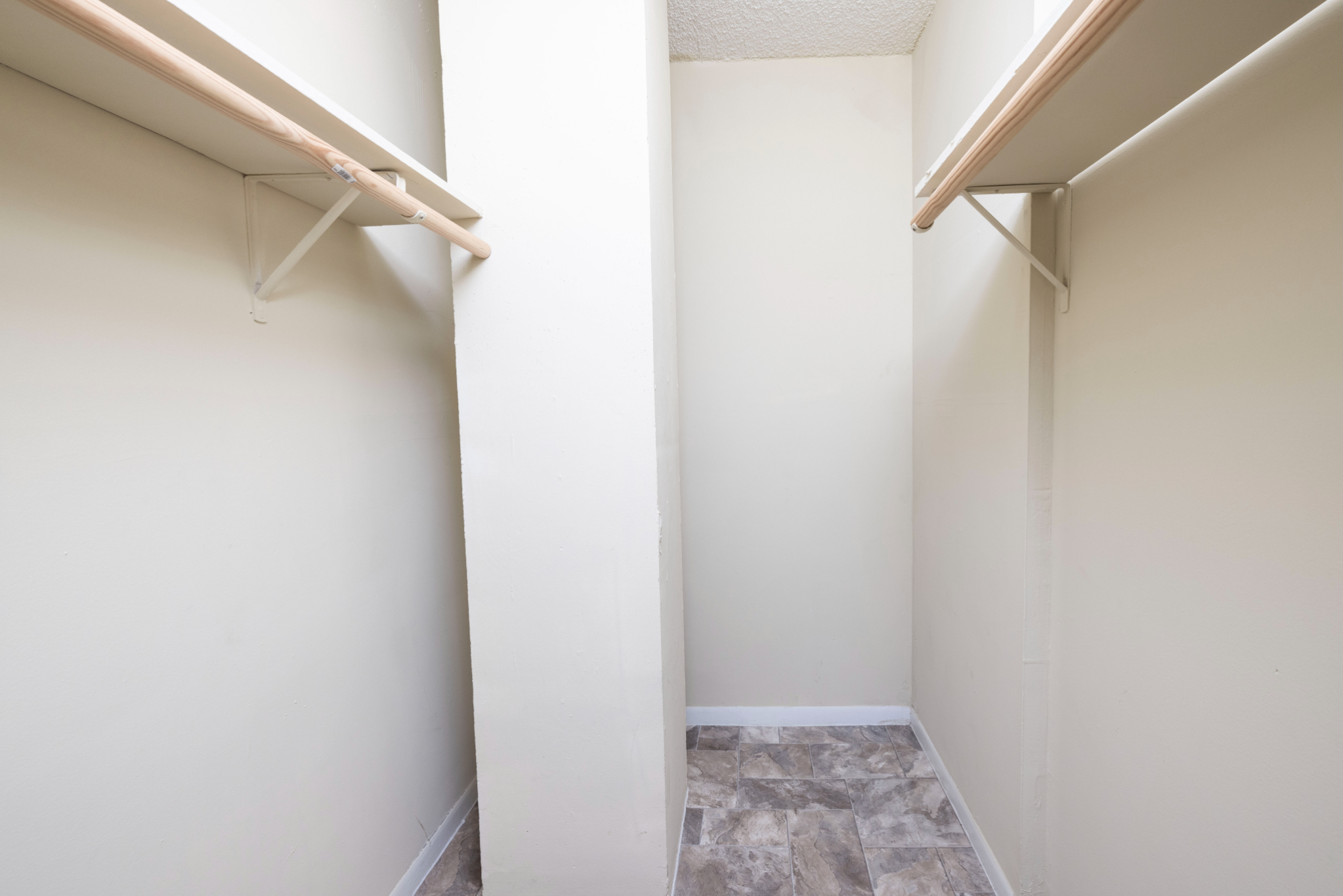 Empty walk-in closet