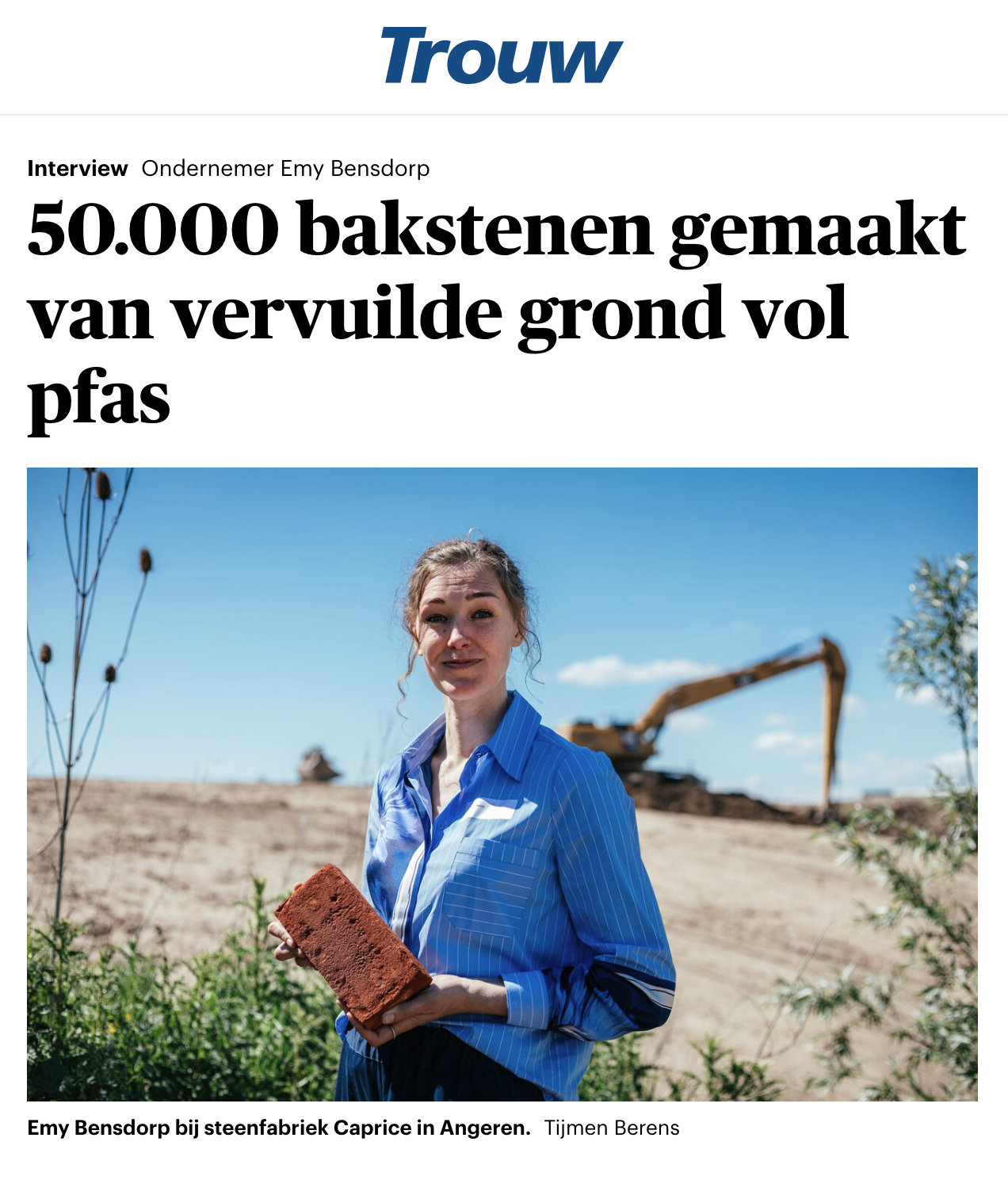 Telegraaf artikel
