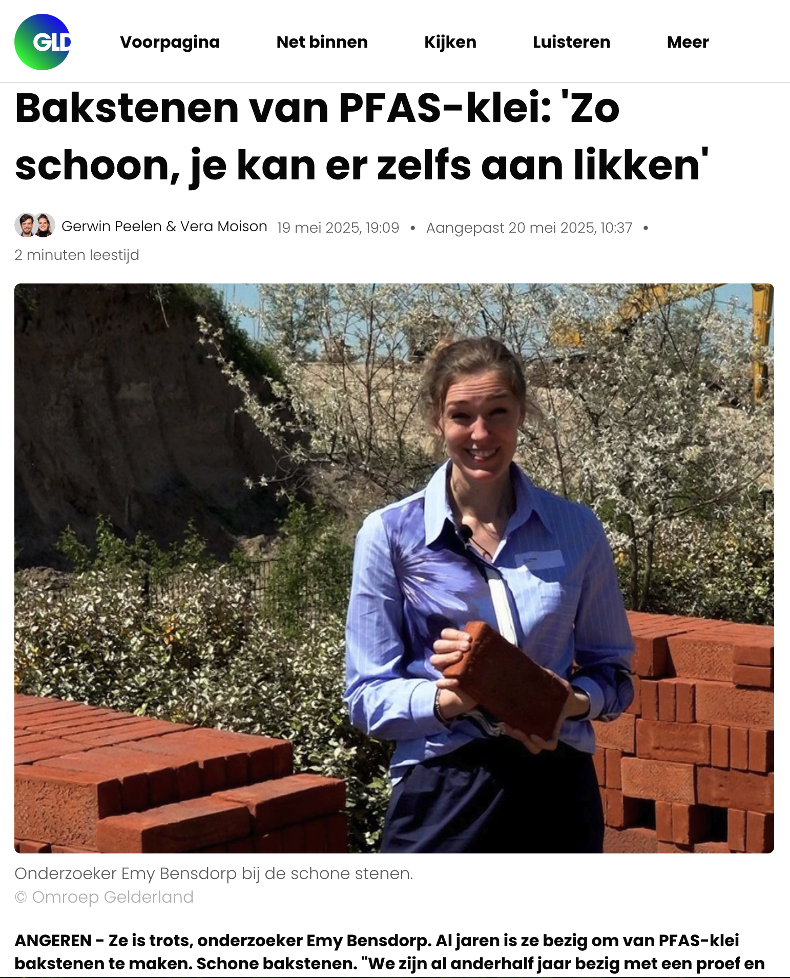 Bakstenen PFAS Claybens