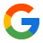 Logo coloré de Google avec un G stylisé en rouge, bleu, vert et jaune.