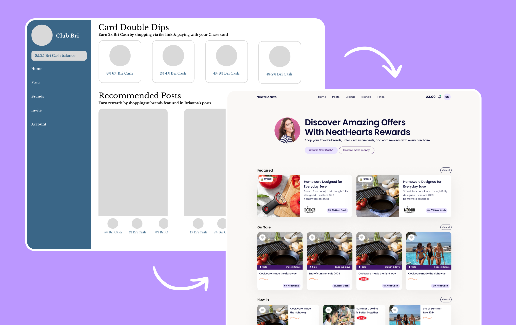 Before and after comparison showcasing the transformation of the Attribe platform experience.