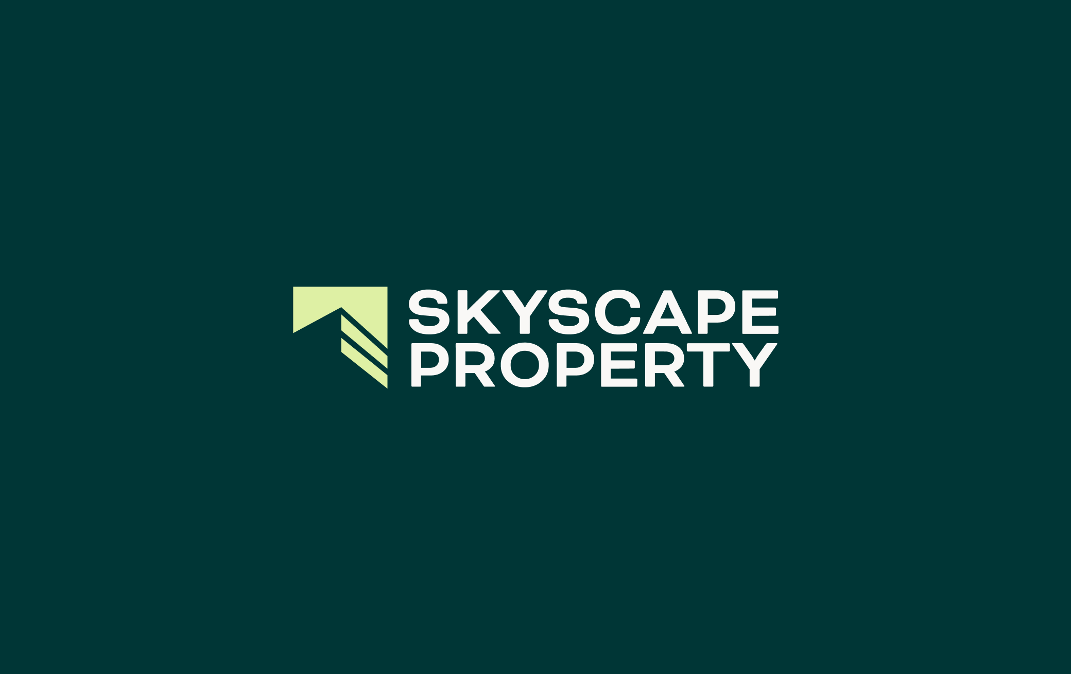 Logo redesign created for Skyscape Property to modernise and strengthen the brand identity.