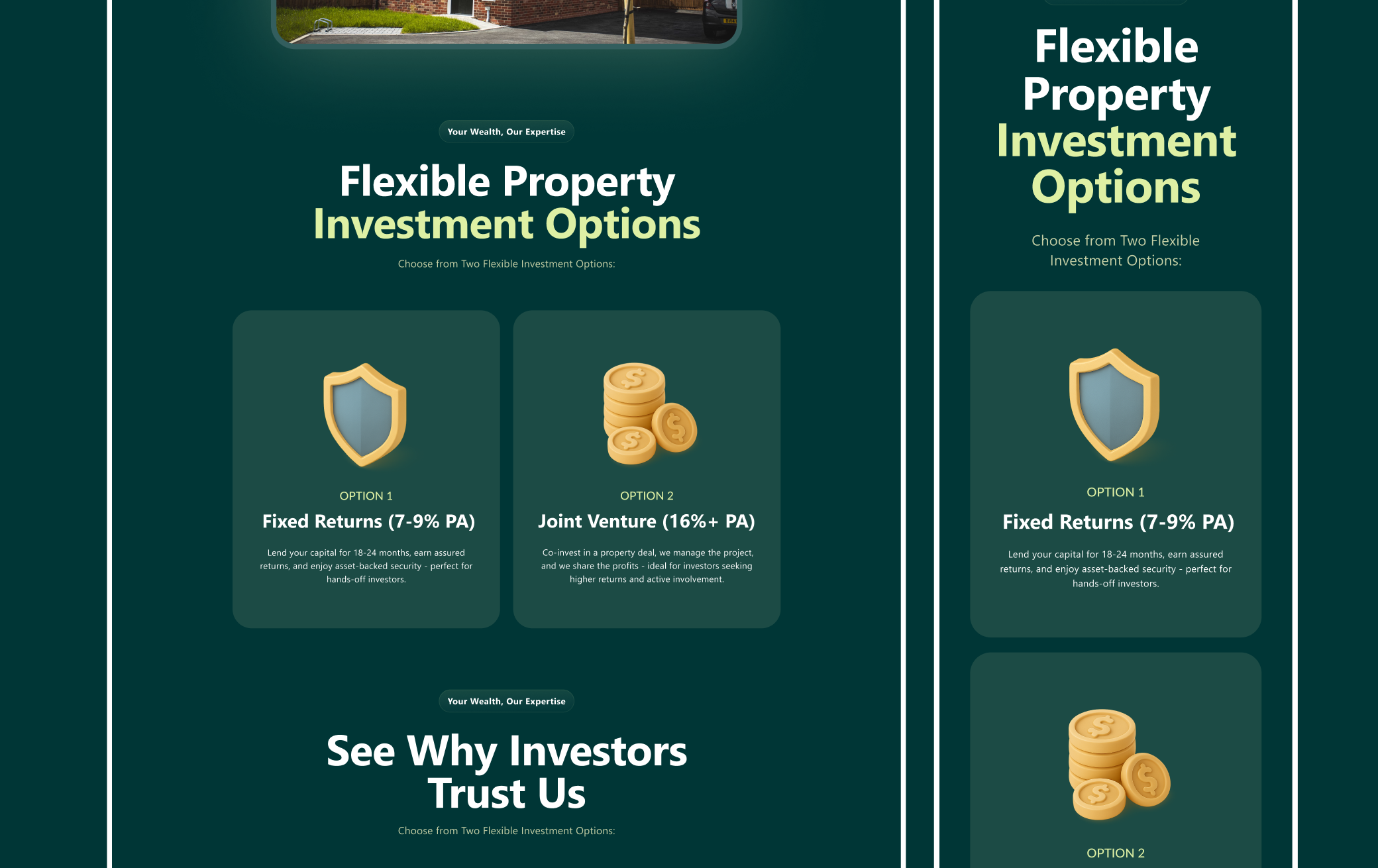 Updated website design created for Skyscape Property, bringing the new brand identity to the digital experience.