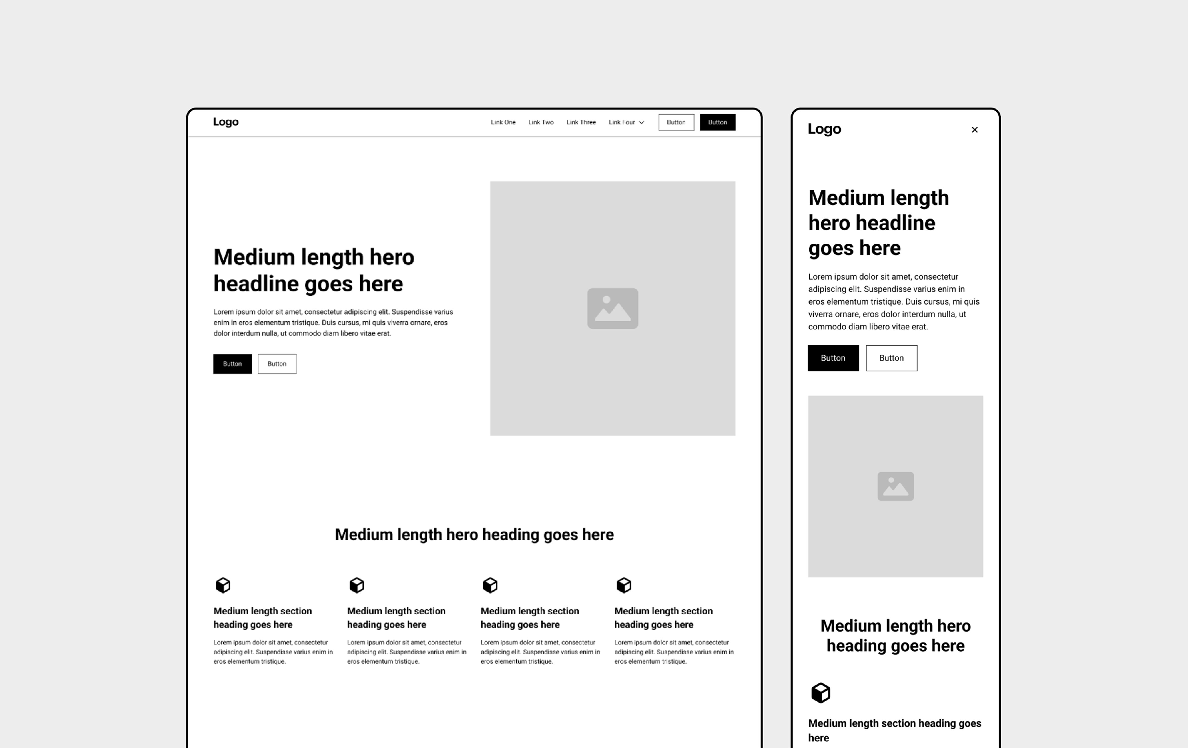 Website wireframes created for Paace across desktop and mobile devices to define the user experience.