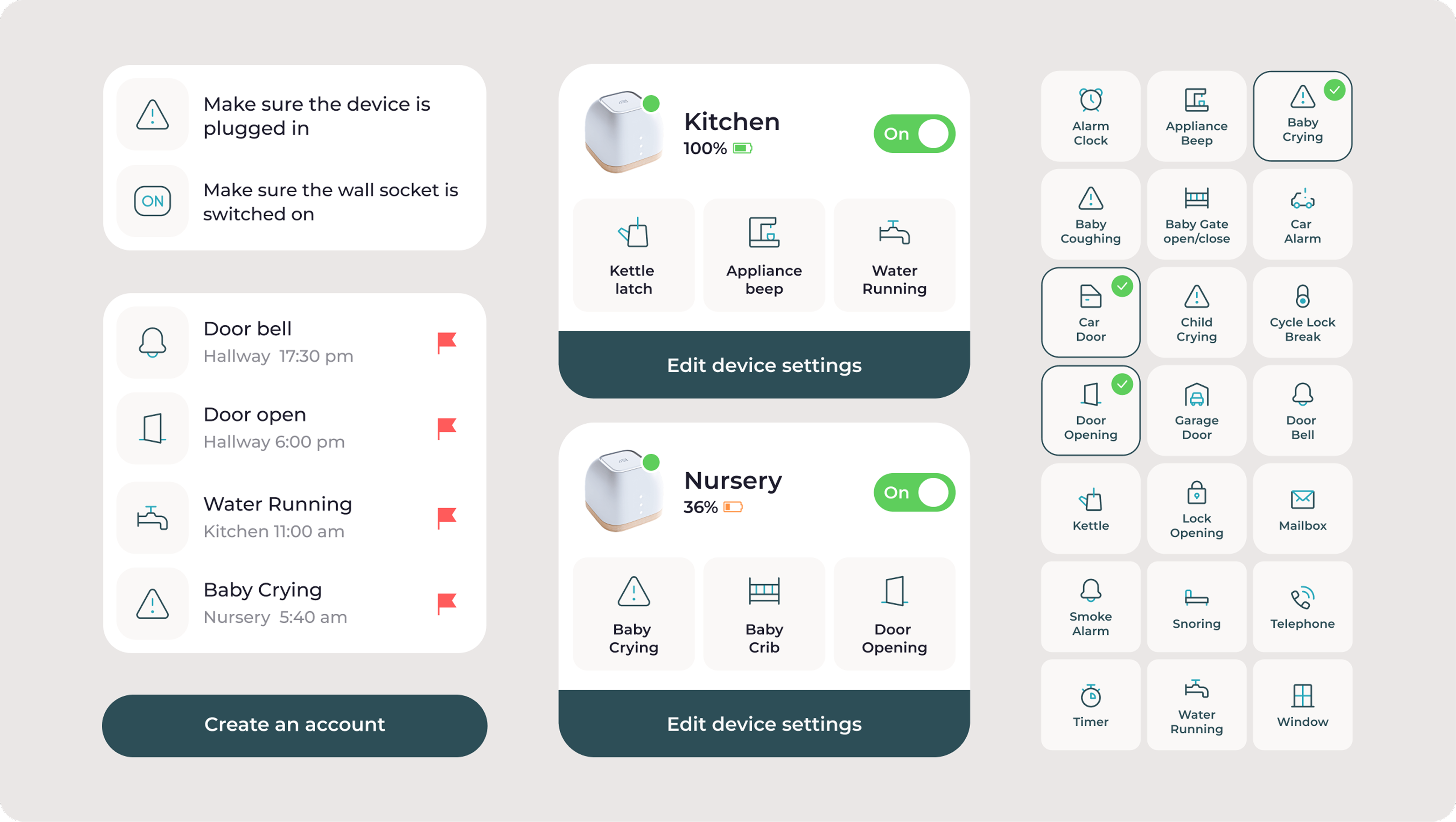 UI components and design system created for Earzz to ensure consistency across the app experience.