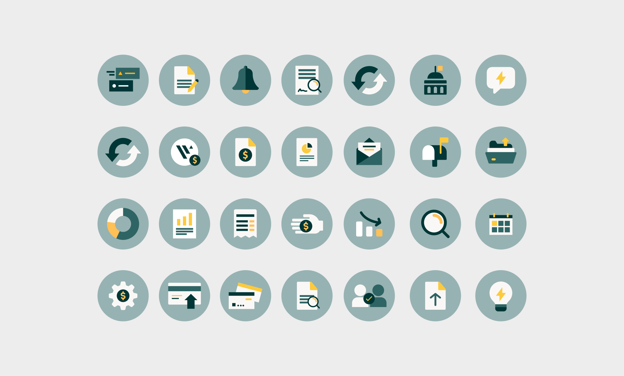 Custom icon set designed for Vera to create a distinctive and consistent visual language.