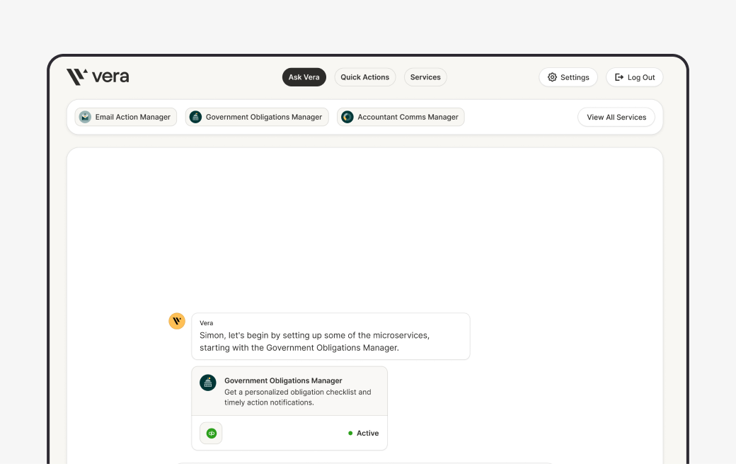 AI assistant interface created for HireVera