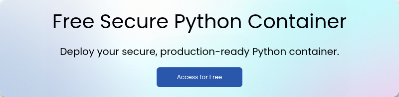 Free Secure Python Container  