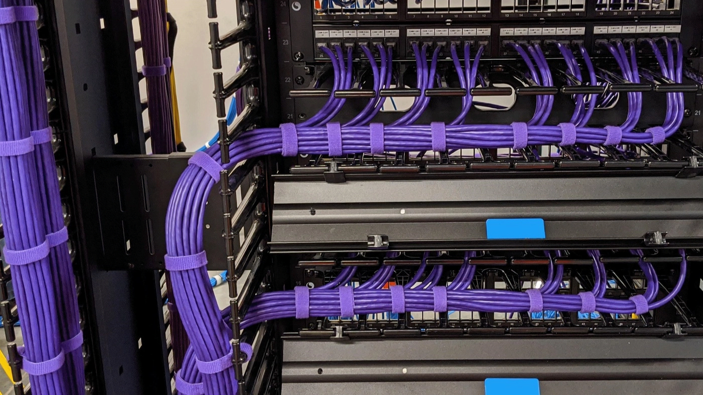 Image showing a data center structured cabling system installed by IES Communications