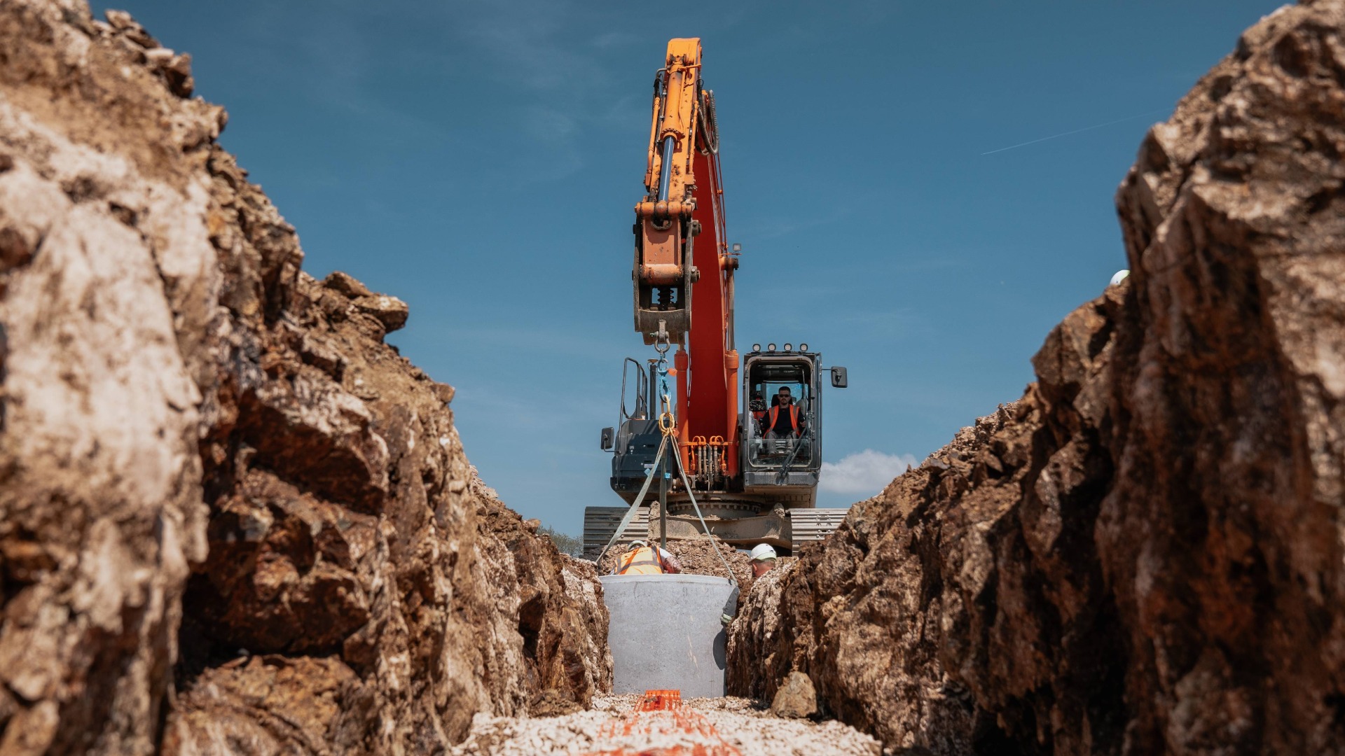 Road drainage installation at Sherford