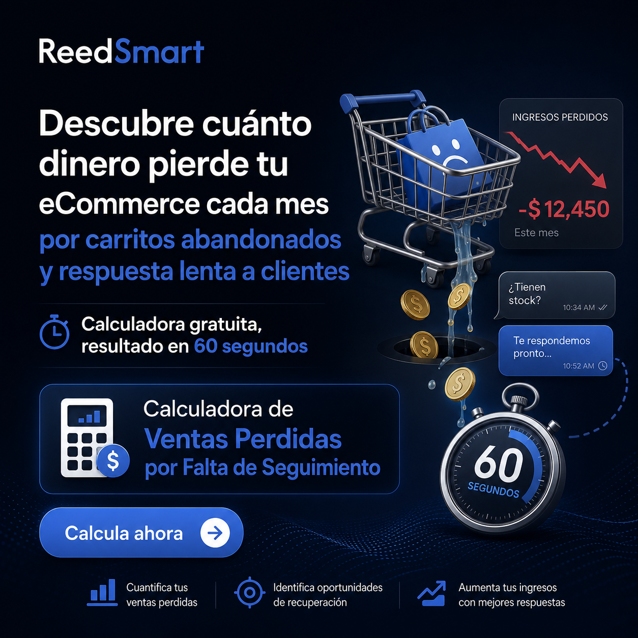 Calculadora de Ventas Perdidas por Falta de Seguimiento — Reed Smart