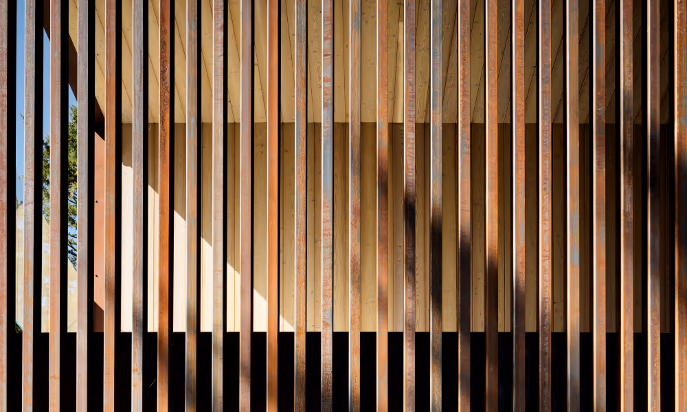 Wood lattice on custom home