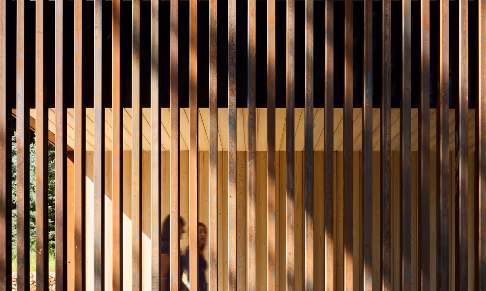 Wood lattice on custom home
