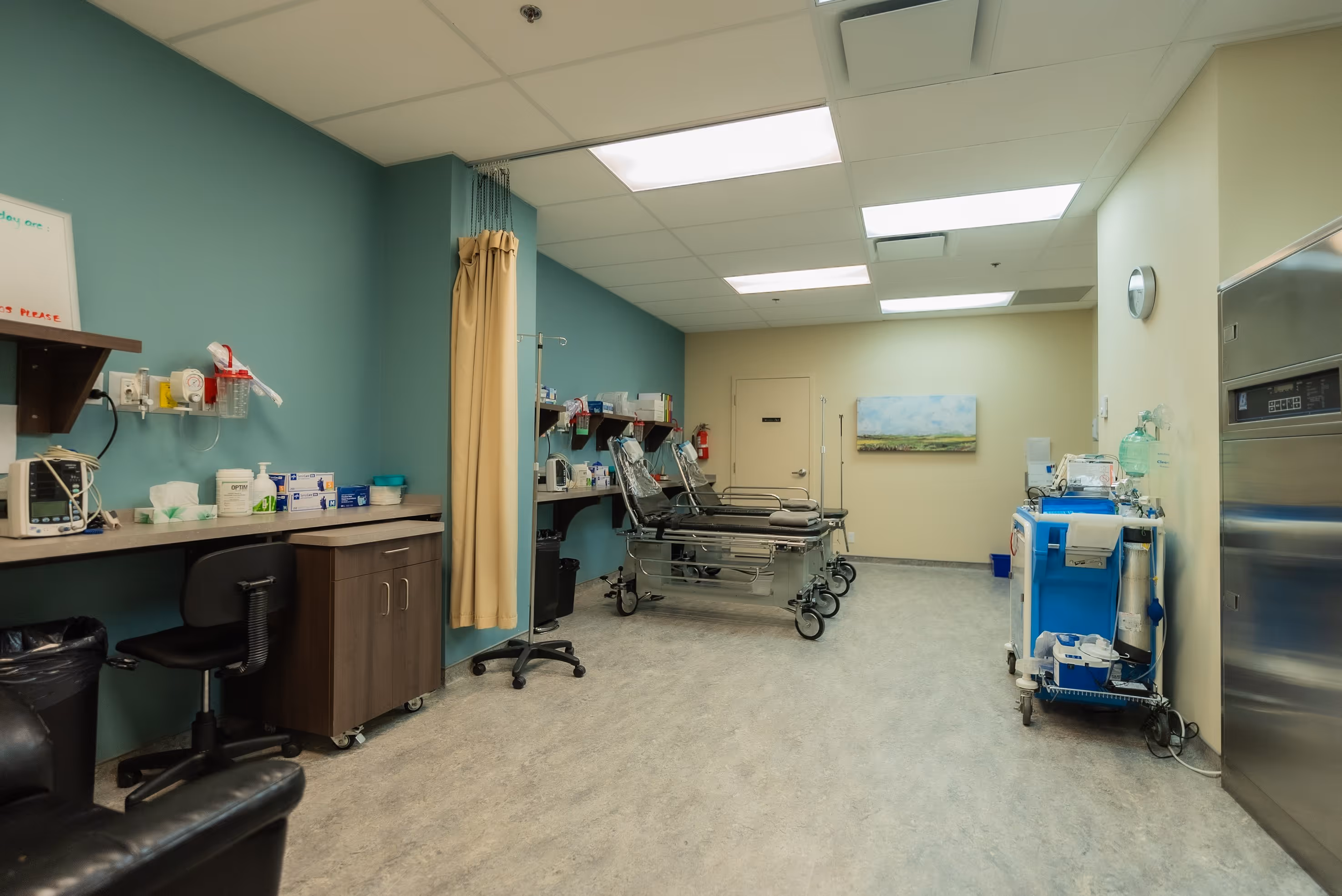 Clinical space and equipment at the clinic