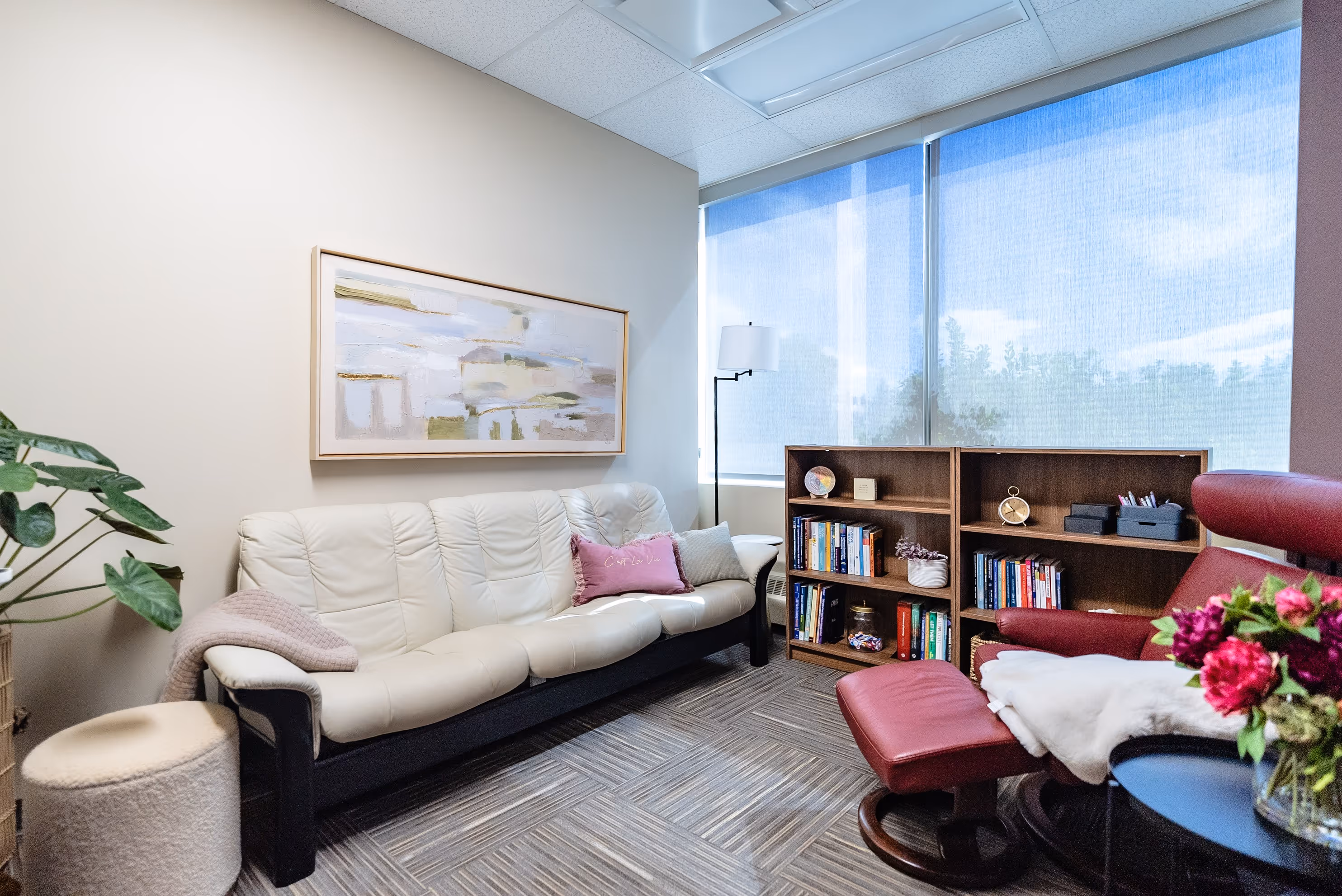 The Aura Psychology therapy room inside the Steve Bureau OMS clinic