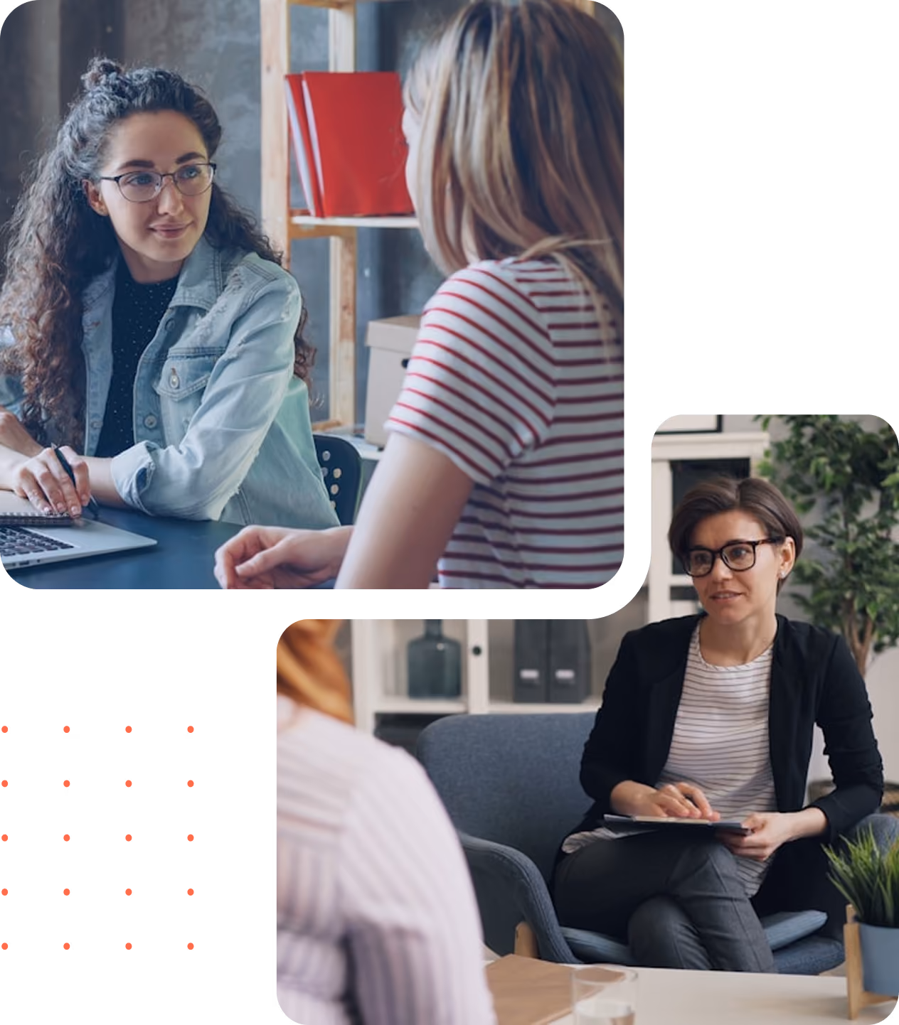 Student consulting with each other
