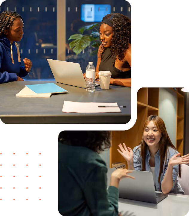 Student consulting with each other