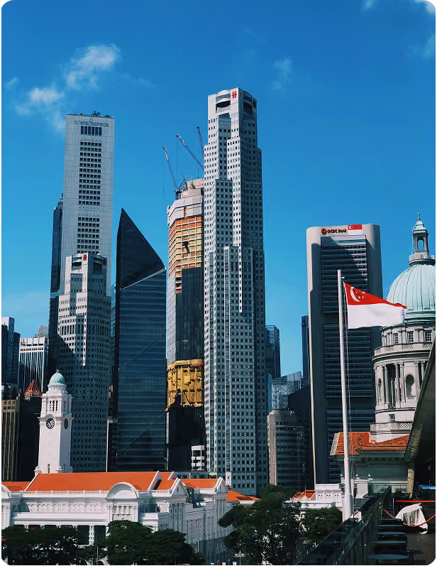 Singapore city iconic building image