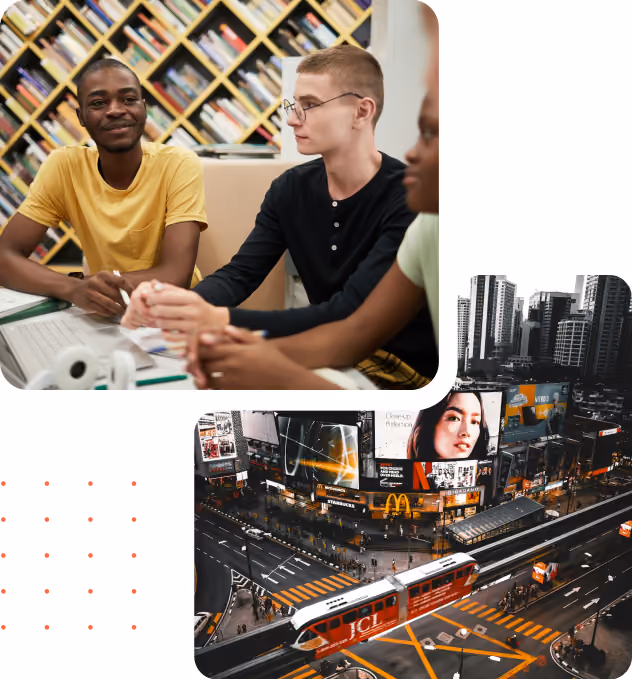 Student consulting with each other