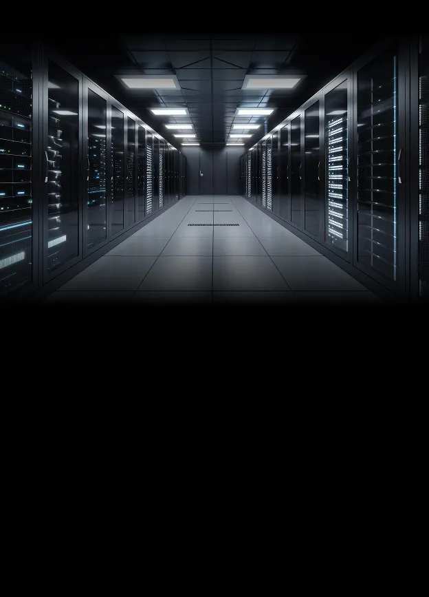 Fileiras de racks de servidores e corredores climatizados em data center Tier III da EVEO Cloud 03