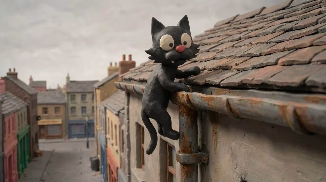Cat on a Roof