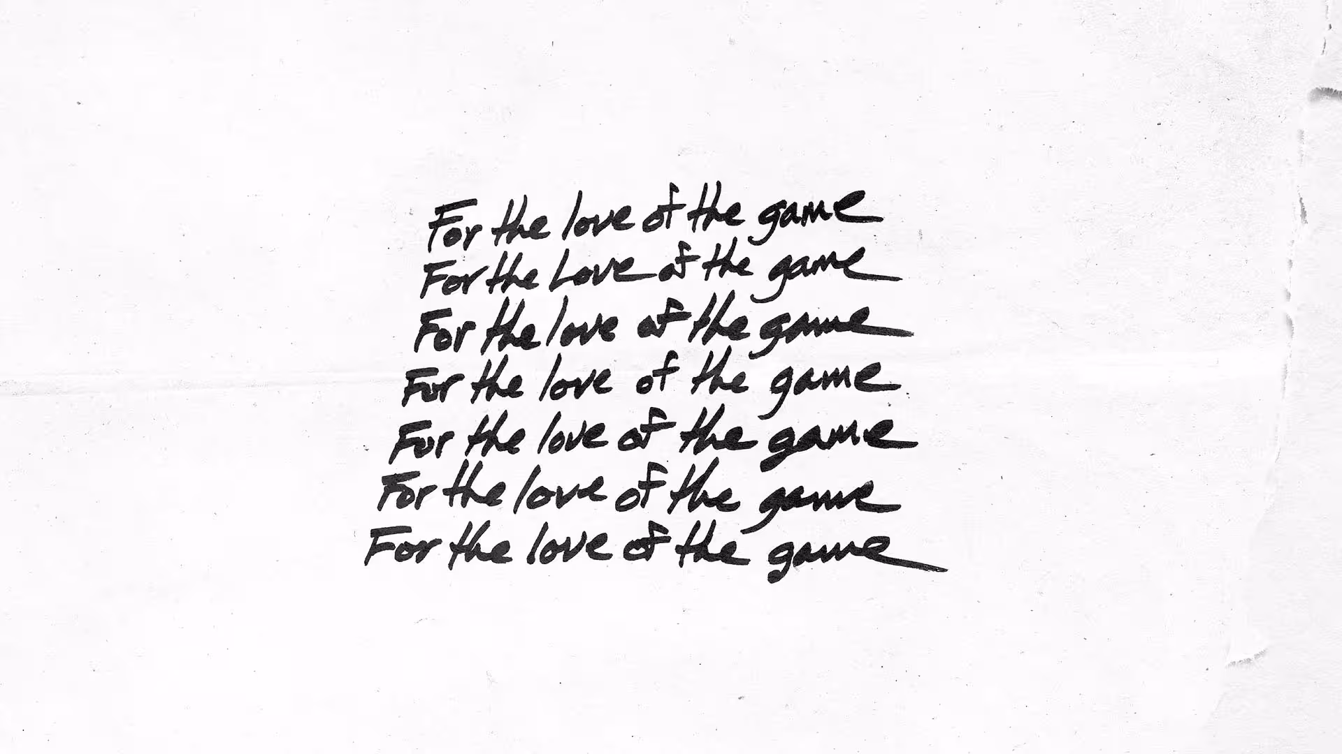 Hand-lettered "For the love of the game" texture, adidas D Rose 9 campaign