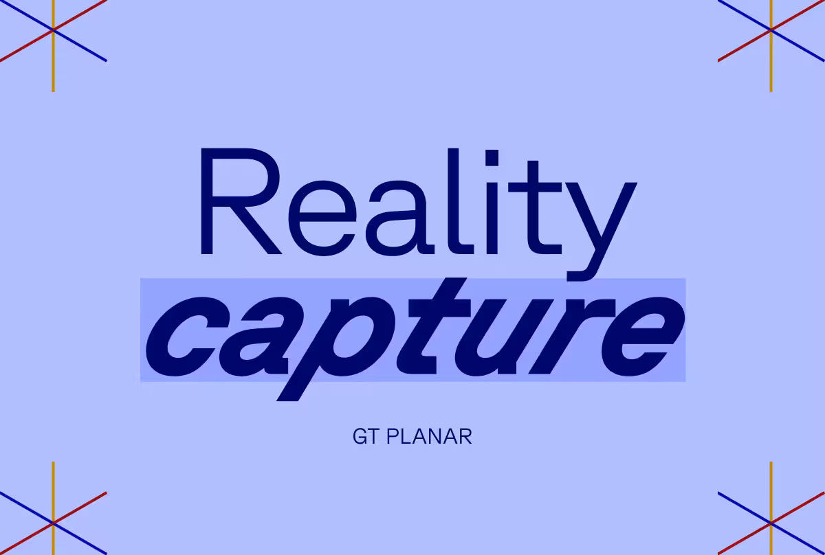 GT Planar typeface specimen for Polycam branding