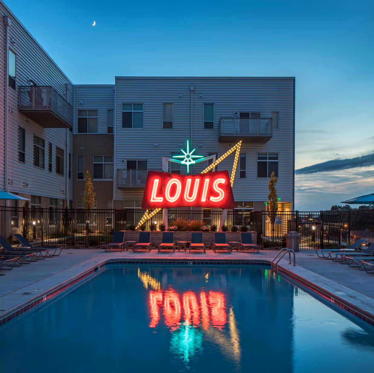 Pool and sign