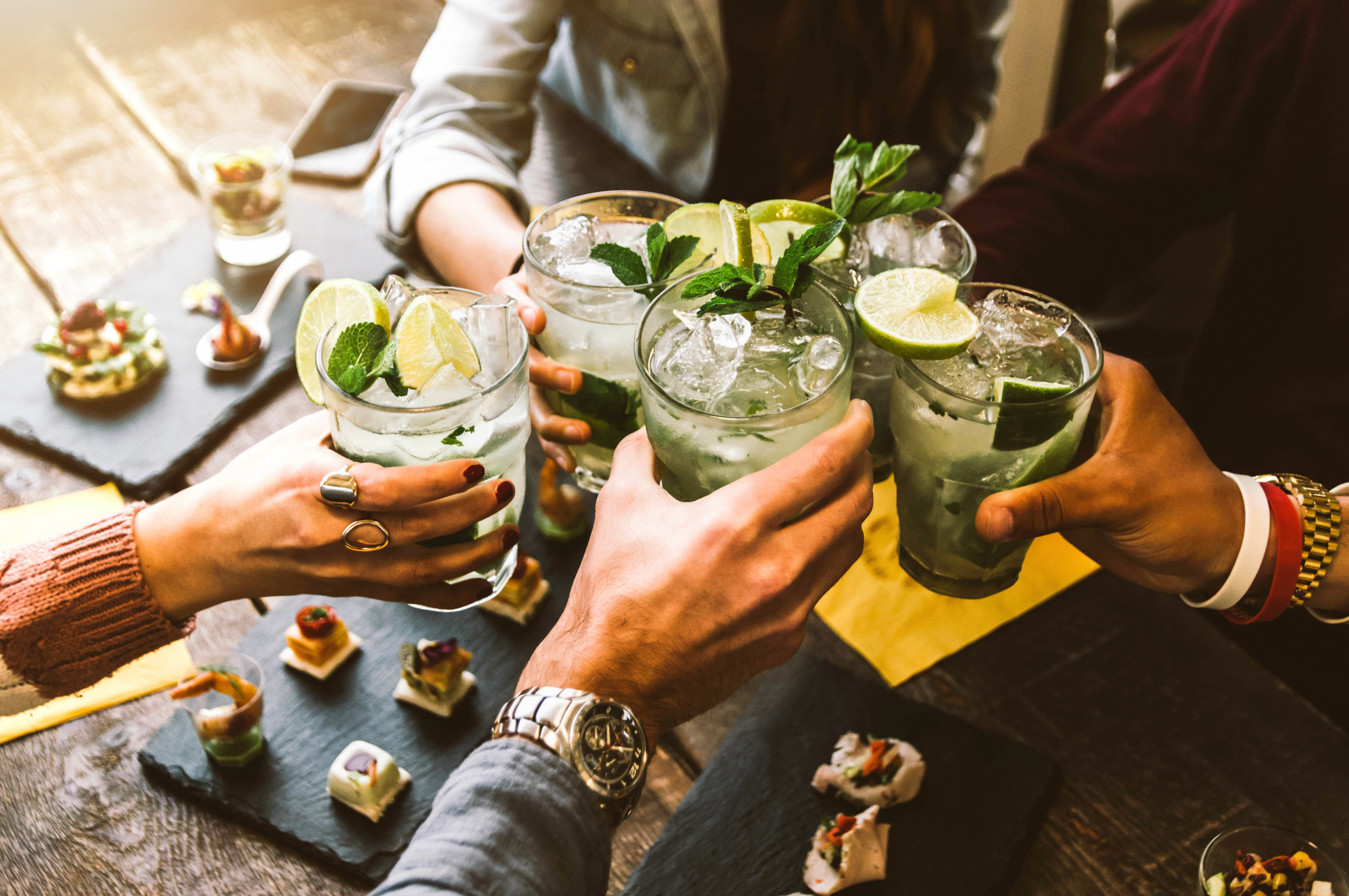 Bar food stock image