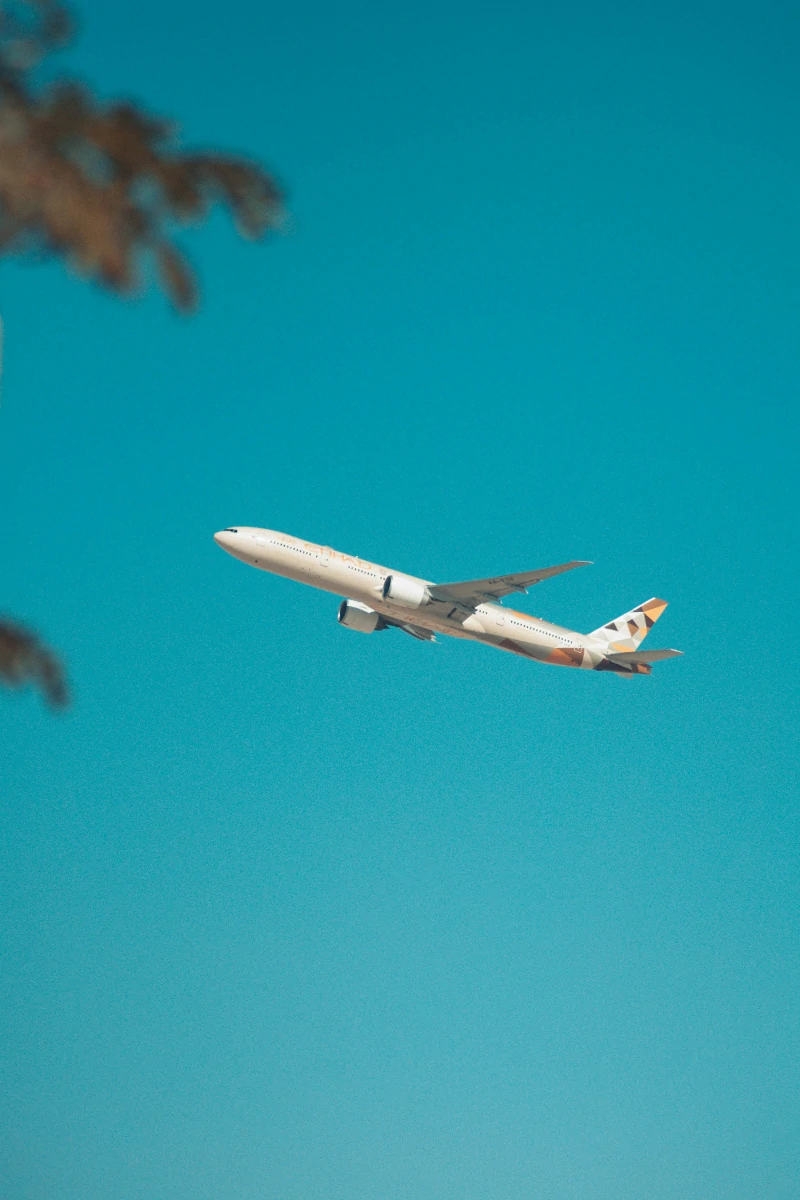 an airplane in the sky