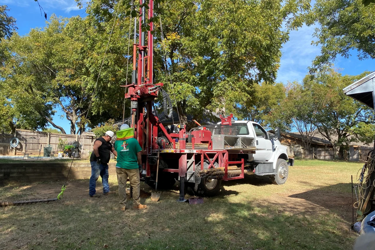 Geophysical site investigation with sensors, field instruments, and terrain mapping equipment.