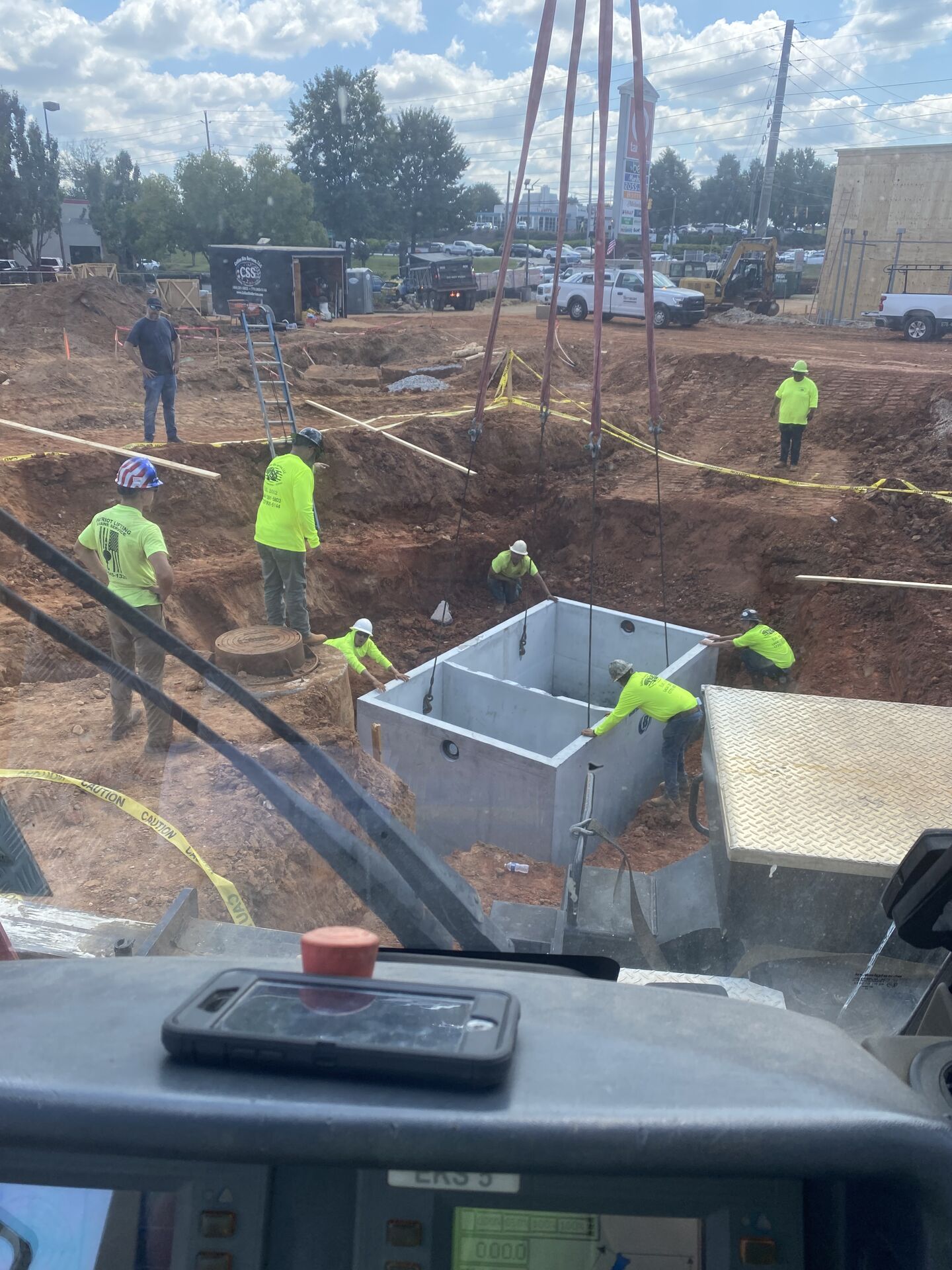 Crane working at a construction project