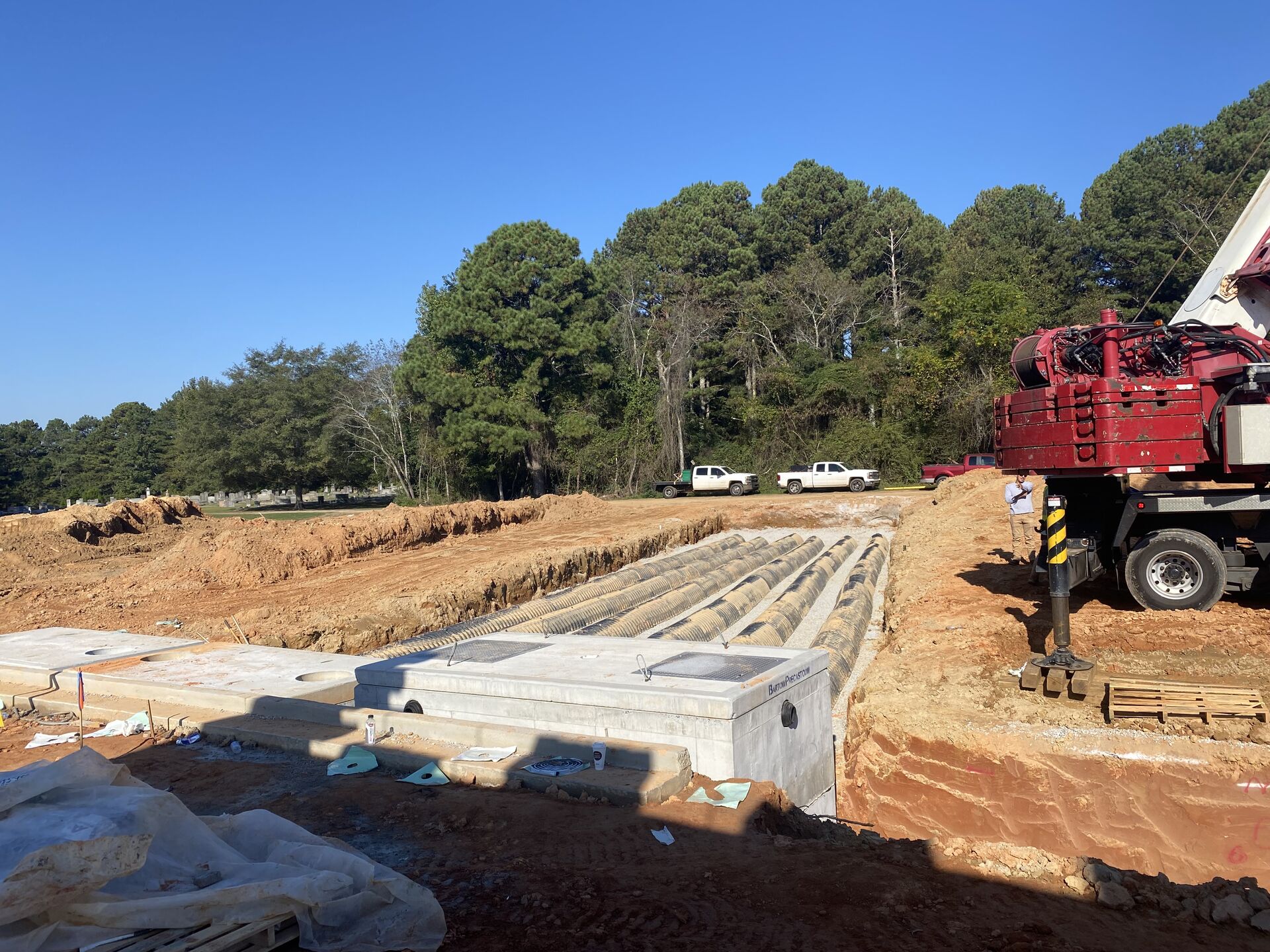 Crane working at a civil construction project