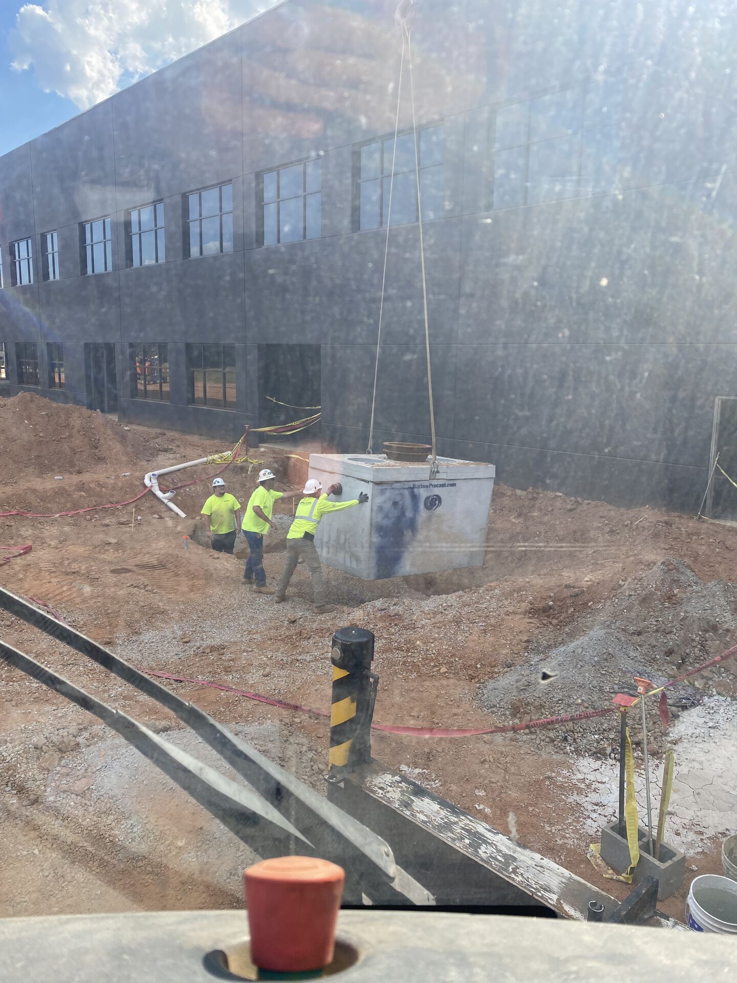 Crane at a commercial construction site