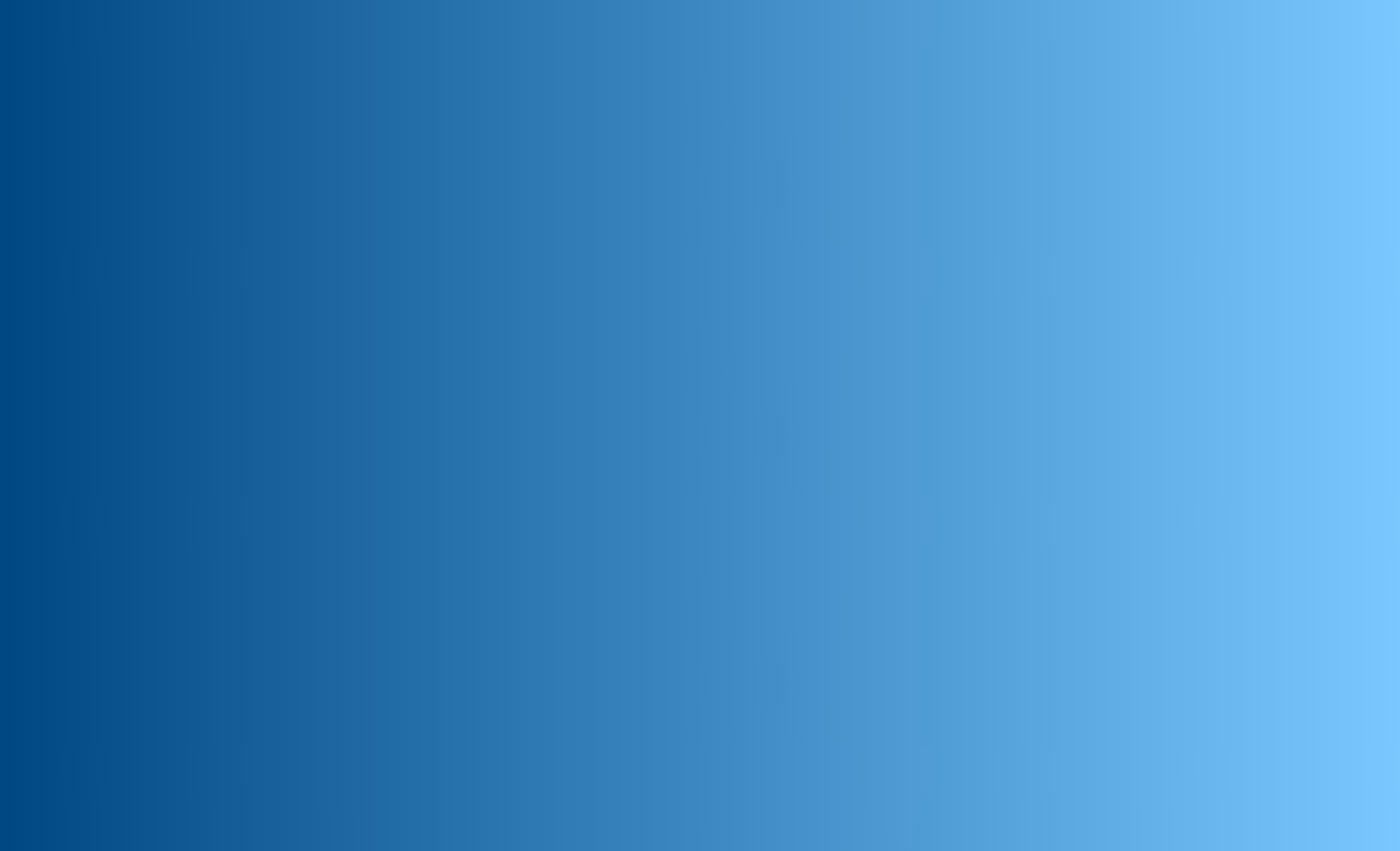 Smooth gradient background transitioning from dark blue on the left to light blue on the right.