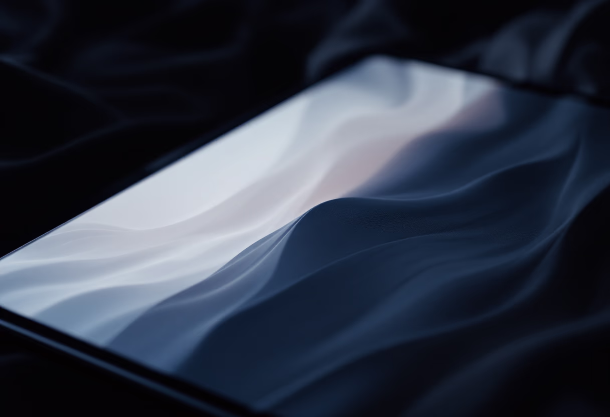 [digital project] digital interface on a tablet screen for a graphic design studio