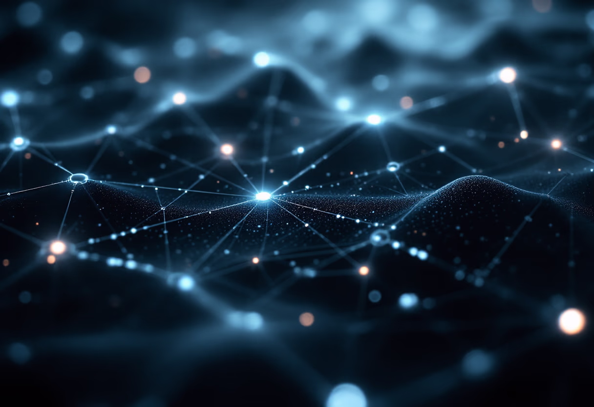 [digital project] image of blockchain network visualization