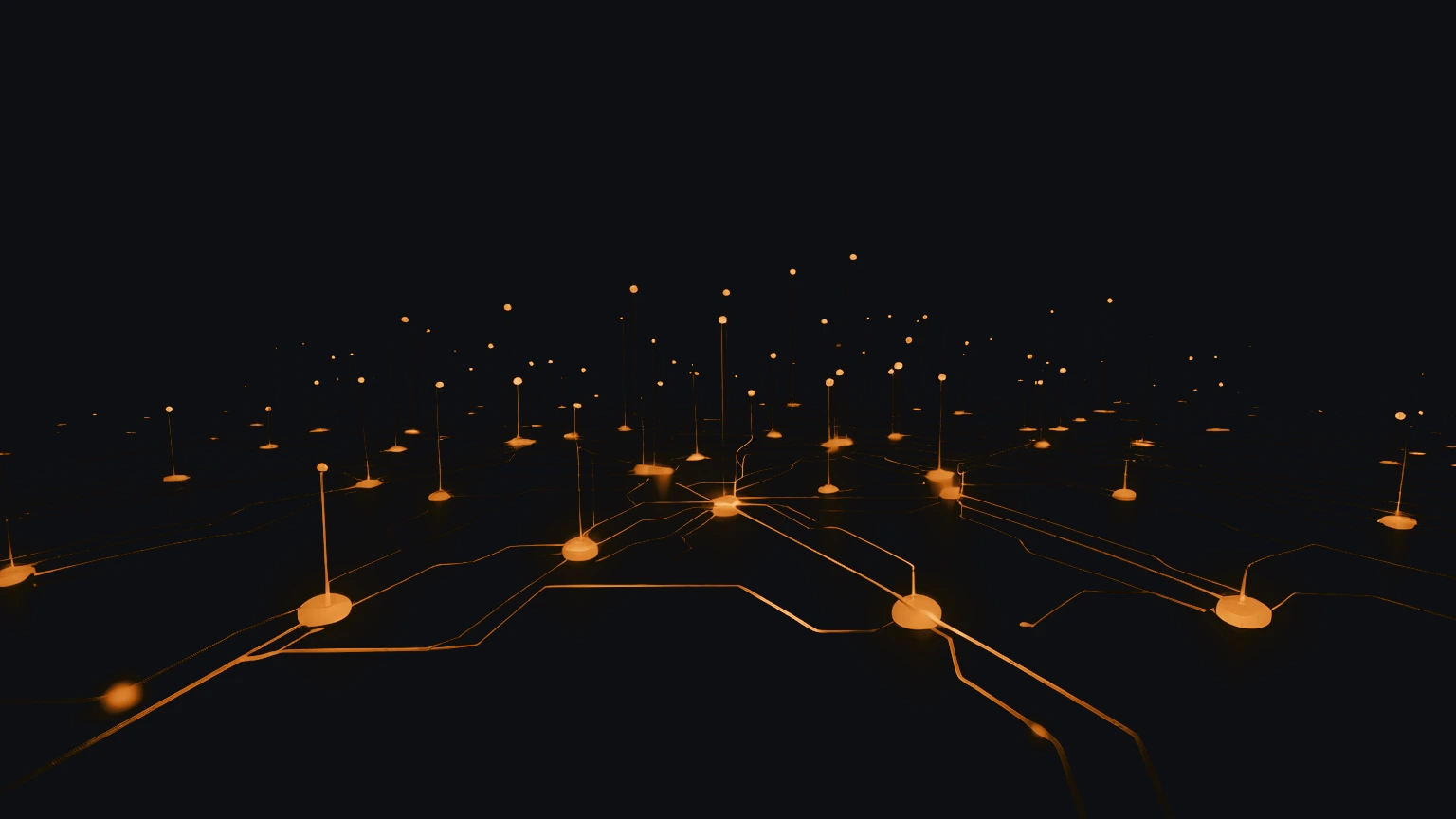 A 114-node automation engine — glowing node network