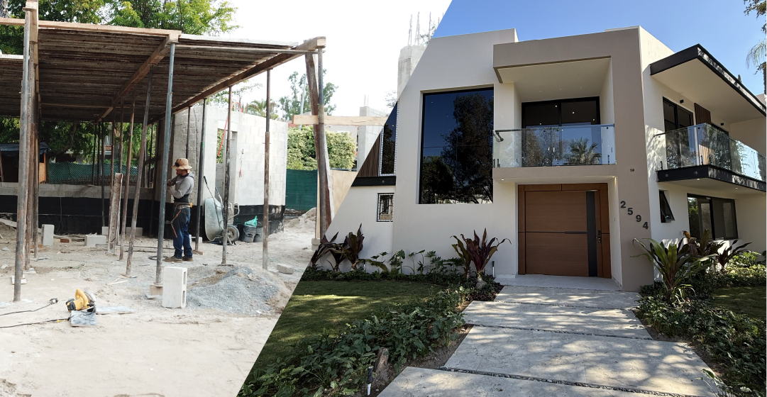Antes y después de una vivienda construida por Khefren Studio
