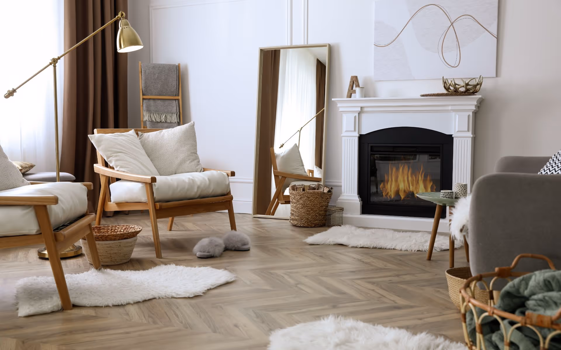 Modern Interior with basket