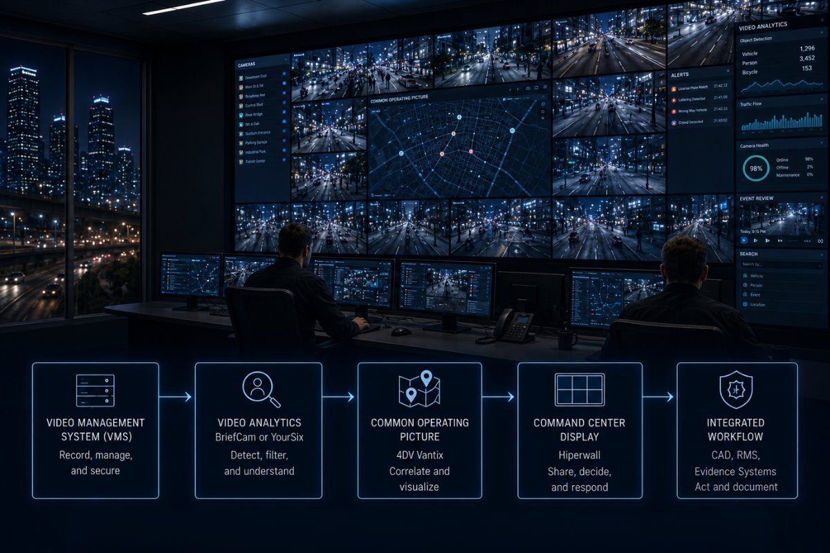Surveillance connected to the Sigilite video and data layer
