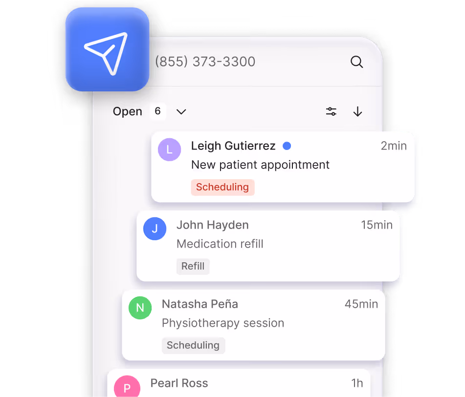 Scheduling support with a shared, categorized inbox