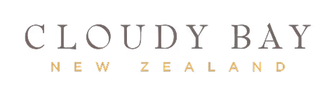 Cloudy Bay New Zealand text logo with CLOUDY BAY in large letters and NEW ZEALAND below.