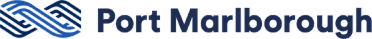 Port Marlborough logo with stylized waves in blue beside the text.