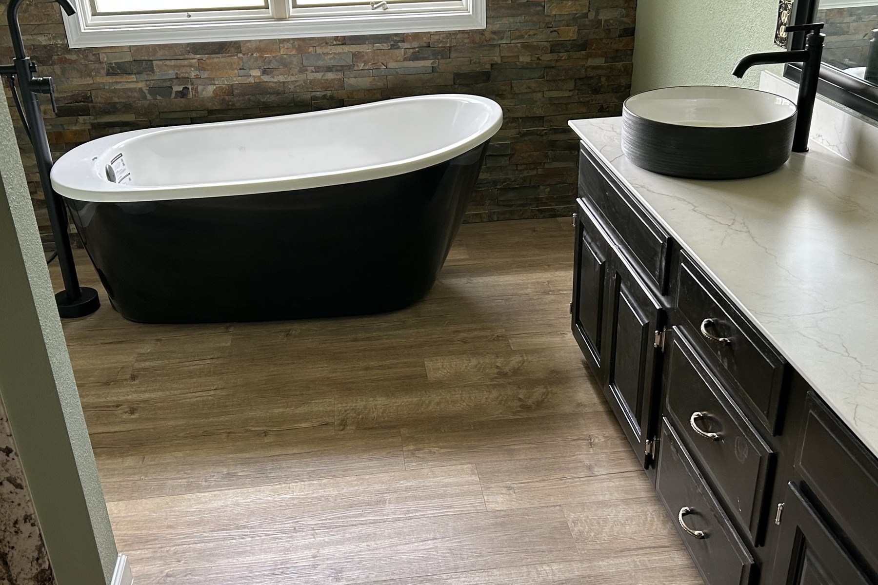 Modern Bathroom Remodel with Freestanding Tub