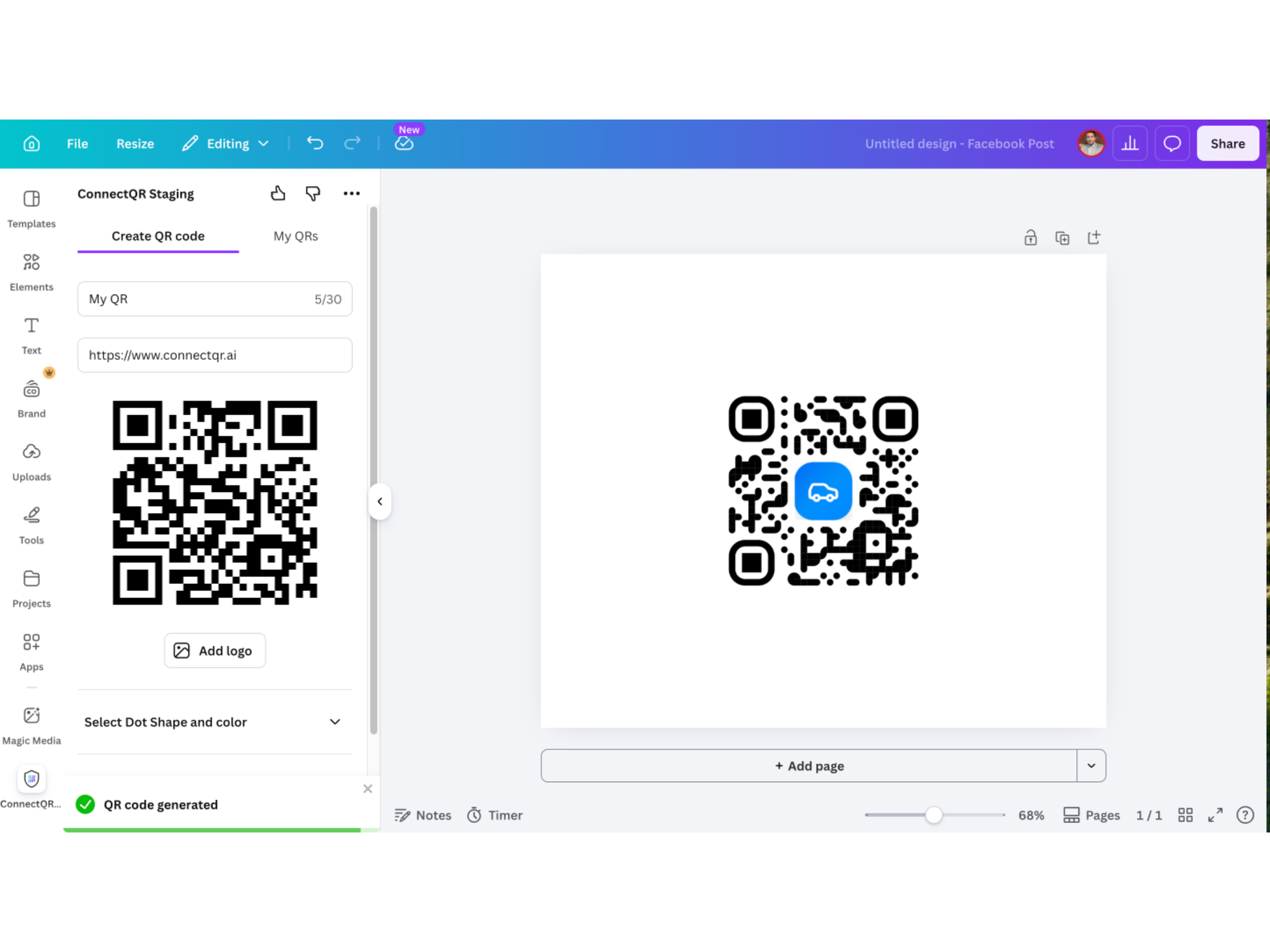 ConnectQR Canva App