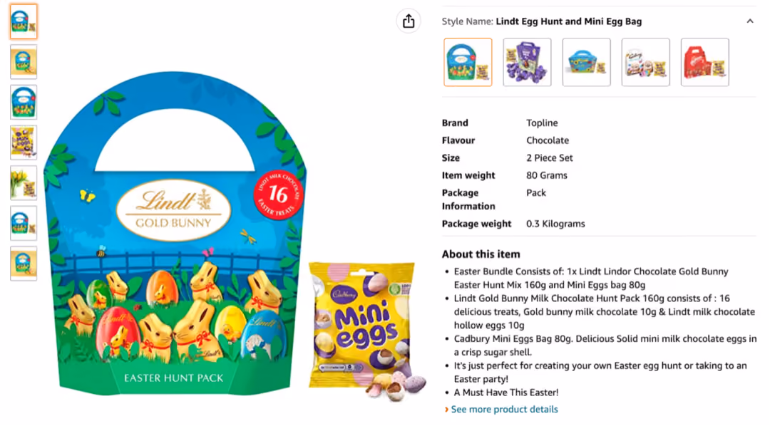 chasing seasonal search intent Lindt Easter example